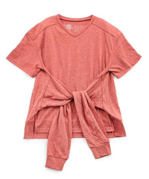 RNA-N(アールエヌエーエヌ)の「M0393 T/Cウエストむすびカットソー(Tシャツ/カットソー・レディース・レッド/スミクロ/オフホワイト・MEDIUM)」の17枚目の写真