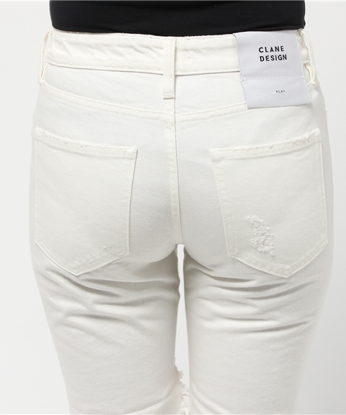 CLANE（クラネ）の「【CLANE】PLAY BOLD CRASH WHTE≪タイムセール開催≫（その他パンツ・レディース・ホワイト・36/38）」の6枚目の写真