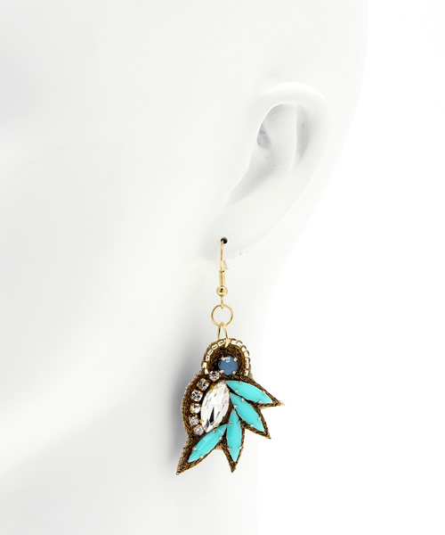 ROSE BUD(ローズバッド)の「(SEHAJ)ER-6339 EARRING(ピアス(両耳用)・レディース・ターコイズブルー・ONE SIZE)」の3枚目の写真