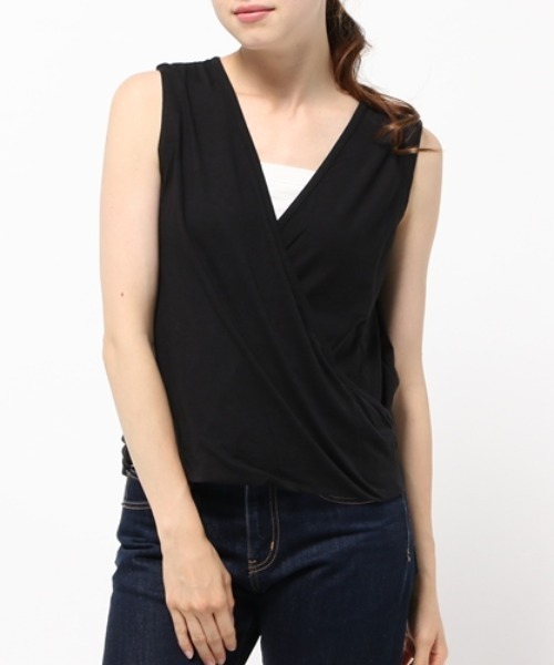 RNA-N（アールエヌエーエヌ）の「M0460 デザインノースリーブ（Tシャツ/カットソー・レディース・ブラック/ホワイト/グレー・MEDIUM）」の9枚目の写真
