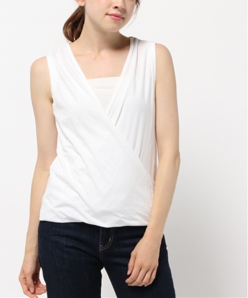 RNA-N（アールエヌエーエヌ）の「M0460 デザインノースリーブ（Tシャツ/カットソー・レディース・ブラック/ホワイト/グレー・MEDIUM）」の18枚目の写真
