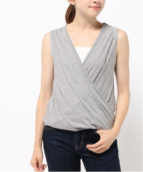 RNA-N（アールエヌエーエヌ）の「M0460 デザインノースリーブ（Tシャツ/カットソー・レディース・ブラック/ホワイト/グレー・MEDIUM）」の19枚目の写真