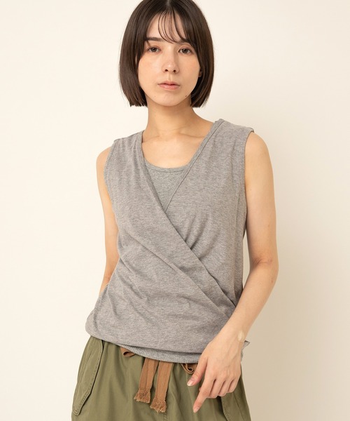 RNA-N（アールエヌエーエヌ）の「M0460 デザインノースリーブ（Tシャツ/カットソー・レディース・ブラック/ホワイト/グレー・MEDIUM）」の15枚目の写真