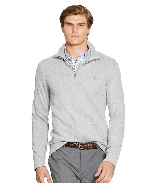 POLO RALPH LAUREN（ポロ ラルフ ローレン）の「ジャカード フリース プルオーバー（パーカー・メンズ・ライトグレー/ネイビー・X-LARGE/MEDIUM/SMALL/LARGE/X-SMALL）」の2枚目の写真