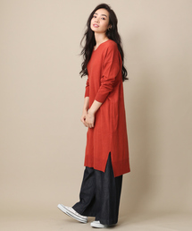 MYSELF ABAHOUSE | アンゴラ混天竺VネックWIDEワンピース(ワンピース)