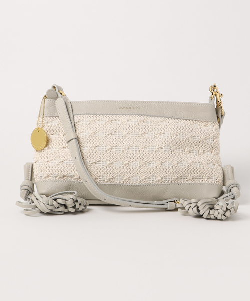 BARDOT ROSE（バルドロゼ）の「【BARDOT ROSE】スワーブ2WAYミニショルダー（ショルダーバッグ・レディース・アイボリー/ブラック・FREE）」の2枚目の写真