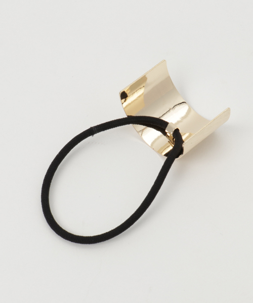 PLAIN CLOTHING（プレーンクロージング）の「1,300点突破☆加工メタルシンプルカーブヘアゴム（ヘアゴム・レディース・ゴールド/シルバー・FREE）」の4枚目の写真