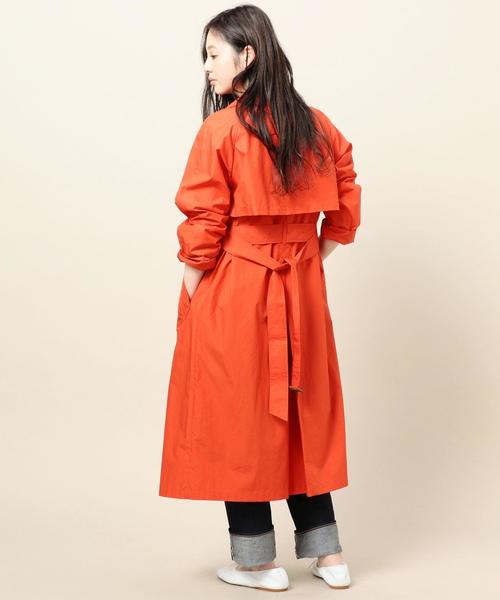 BEAUTY&YOUTH UNITED ARROWS（ビューティーアンドユースユナイテッドアローズ）の「BY タイプライターロングラップコート ◆（その他アウター・レディース・ナチュラル/レッド・MEDIUM/SMALL）」の2枚目の写真