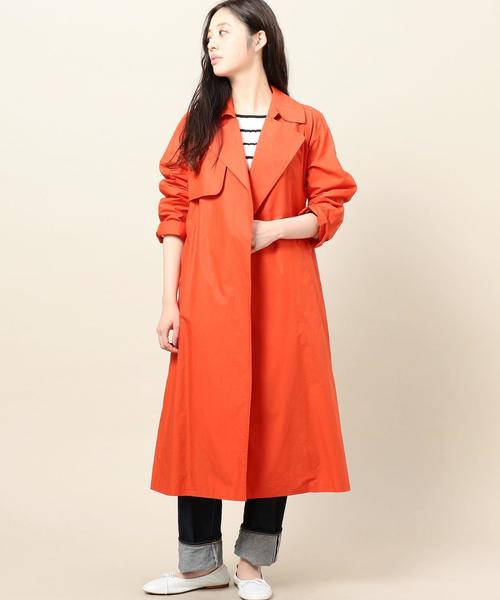 BEAUTY&YOUTH UNITED ARROWS（ビューティーアンドユースユナイテッドアローズ）の「BY タイプライターロングラップコート ◆（その他アウター・レディース・ナチュラル/レッド・MEDIUM/SMALL）」の13枚目の写真