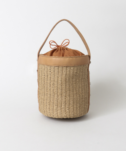 URBAN RESEARCH（アーバンリサーチ）の「 UR LAUGOA　バケツ巾着BAG（かごバッグ・レディース・ブルー/ダークグレー/オレンジ・ONE SIZE）」の3枚目の写真