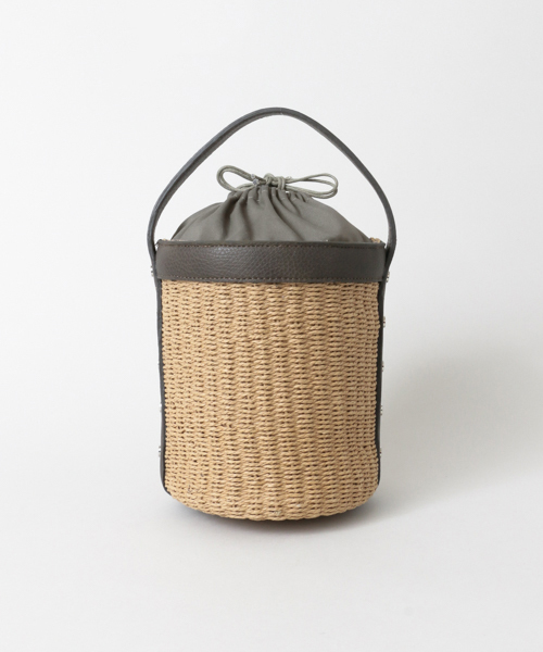 URBAN RESEARCH（アーバンリサーチ）の「 UR LAUGOA　バケツ巾着BAG（かごバッグ・レディース・ブルー/ダークグレー/オレンジ・ONE SIZE）」の2枚目の写真