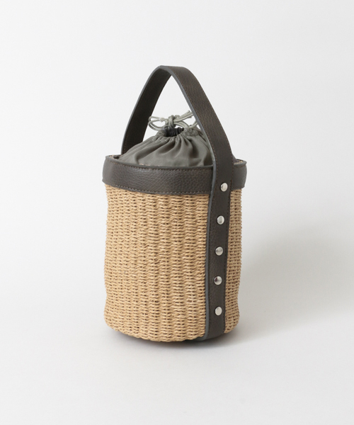 URBAN RESEARCH（アーバンリサーチ）の「 UR LAUGOA　バケツ巾着BAG（かごバッグ・レディース・ブルー/ダークグレー/オレンジ・ONE SIZE）」の6枚目の写真