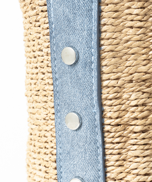 URBAN RESEARCH（アーバンリサーチ）の「 UR LAUGOA　バケツ巾着BAG（かごバッグ・レディース・ブルー/ダークグレー/オレンジ・ONE SIZE）」の12枚目の写真