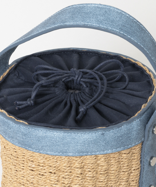 URBAN RESEARCH（アーバンリサーチ）の「 UR LAUGOA　バケツ巾着BAG（かごバッグ・レディース・ブルー/ダークグレー/オレンジ・ONE SIZE）」の15枚目の写真