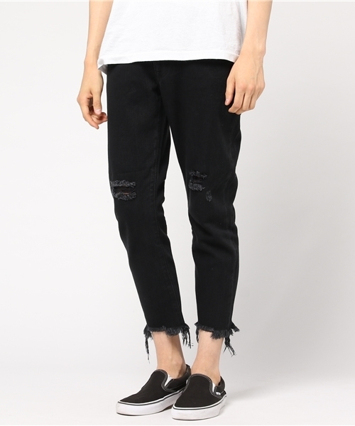 WEGO（ウィゴー）の「WEGO/エアーデニムクラッシュスリムパンツ（デニムパンツ・メンズ・ホワイト/ブラック/インディゴブルー・LARGE/MEDIUM）」の15枚目の写真