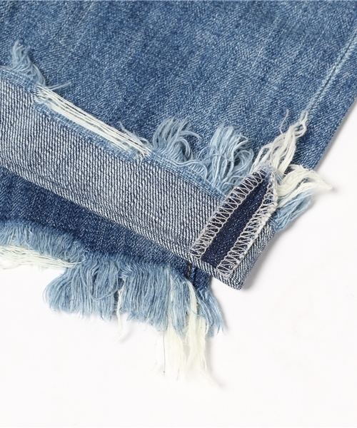 WEGO（ウィゴー）の「WEGO/エアーデニムクラッシュスリムパンツ（デニムパンツ・メンズ・ホワイト/ブラック/インディゴブルー・LARGE/MEDIUM）」の7枚目の写真