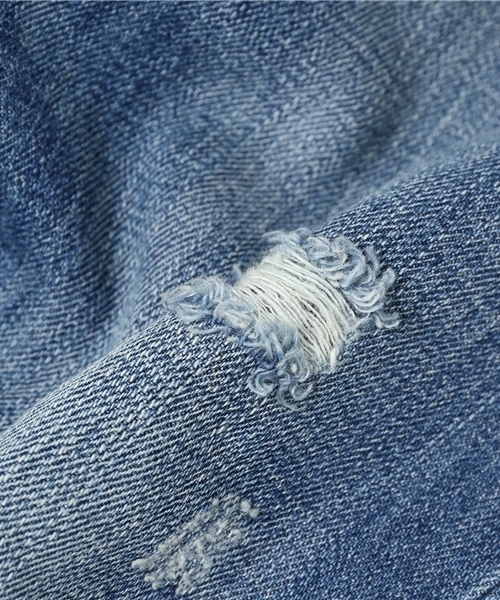 WEGO（ウィゴー）の「WEGO/エアーデニムクラッシュスリムパンツ（デニムパンツ・メンズ・ホワイト/ブラック/インディゴブルー・LARGE/MEDIUM）」の8枚目の写真