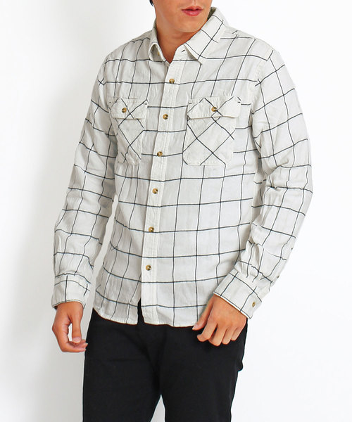 TopIsm(トップイズム)の「コットン ネル チェックシャツ(シャツ/ブラウス・メンズ・ホワイト系その他/レッド系その他/レッド系その他2/レッド系その他5/ベージュ系その他/ブラック系その他/ブラック系その他2/レッド系その他3/レッド系その他6/ブラック系その他3/レッド系その他4/ブルー系その他2/ブルー系その他/ブルー系その他4/ベージュ系その他2/ブルー系その他3/イエロー系その他・L/LL/M)」の2枚目の写真