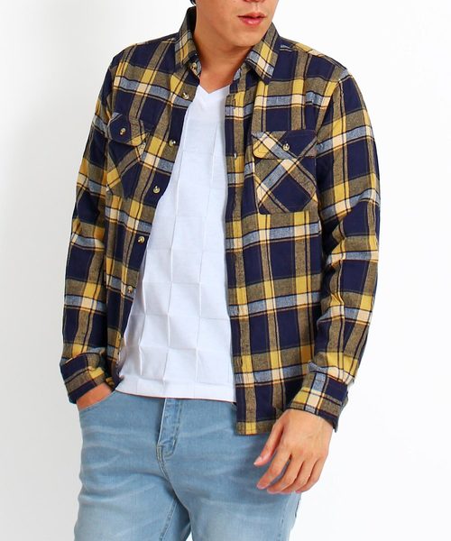 TopIsm(トップイズム)の「コットン ネル チェックシャツ(シャツ/ブラウス・メンズ・ホワイト系その他/レッド系その他/レッド系その他2/レッド系その他5/ベージュ系その他/ブラック系その他/ブラック系その他2/レッド系その他3/レッド系その他6/ブラック系その他3/レッド系その他4/ブルー系その他2/ブルー系その他/ブルー系その他4/ベージュ系その他2/ブルー系その他3/イエロー系その他・L/LL/M)」の11枚目の写真