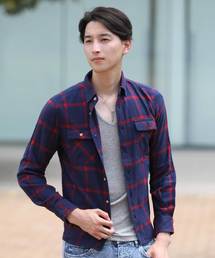 TopIsm（トップイズム）の「コットン ネル チェックシャツ（シャツ/ブラウス・メンズ）」