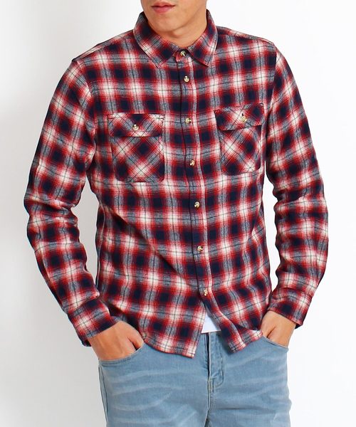 TopIsm(トップイズム)の「コットン ネル チェックシャツ(シャツ/ブラウス・メンズ・ホワイト系その他/レッド系その他/レッド系その他2/レッド系その他5/ベージュ系その他/ブラック系その他/ブラック系その他2/レッド系その他3/レッド系その他6/ブラック系その他3/レッド系その他4/ブルー系その他2/ブルー系その他/ブルー系その他4/ベージュ系その他2/ブルー系その他3/イエロー系その他・L/LL/M)」の15枚目の写真
