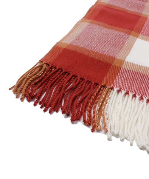 coen（コーエン）の「チェックストール2（ストール/ショール・レディース・ピンク/レッド/ケリー/ライトブルー・フリー）」の5枚目の写真