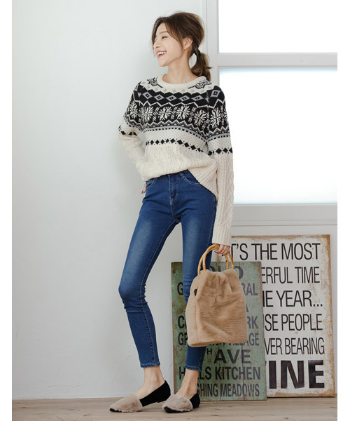 Re:EDIT（リエディ）の「バンブーハンドルエコファーバケツハンドバッグ（トートバッグ・レディース・ブラック/ベージュ/パープル/ブラウン・FREE）」の3枚目の写真