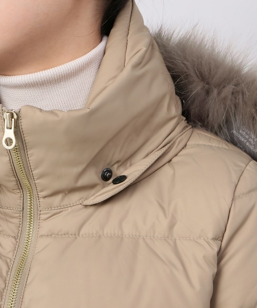 【値下げしました】DUVETICA ブラウン　ベージュダウンコート 38 Ray BEAMS（レイ ビームス）DUVETICA / CARYSDUE（コート ダウンコート