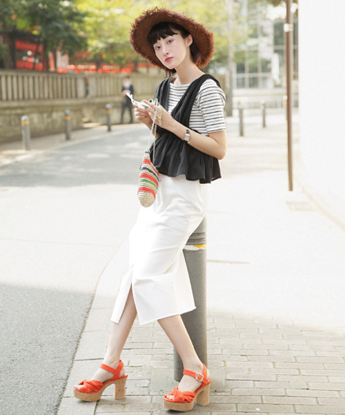 LOWRYS FARM（ローリーズファーム）の「コルクツイストサンダル　780354 （サンダル・レディース・ブラック/グリーン/オレンジ・MEDIUM/LARGE）」の16枚目の写真