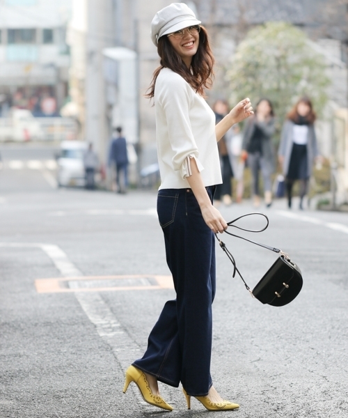 Andemiu（アンデミュウ）の「ソデリボンソウバリプルオーバー783192（ニット/セーター・レディース・ライトグレー/パープル/ネイビー/オフホワイト/グリーン・FREE）」の18枚目の写真