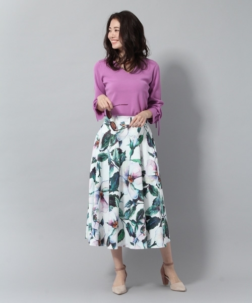 Andemiu（アンデミュウ）の「ソデリボンソウバリプルオーバー783192（ニット/セーター・レディース・ライトグレー/パープル/ネイビー/オフホワイト/グリーン・FREE）」の22枚目の写真