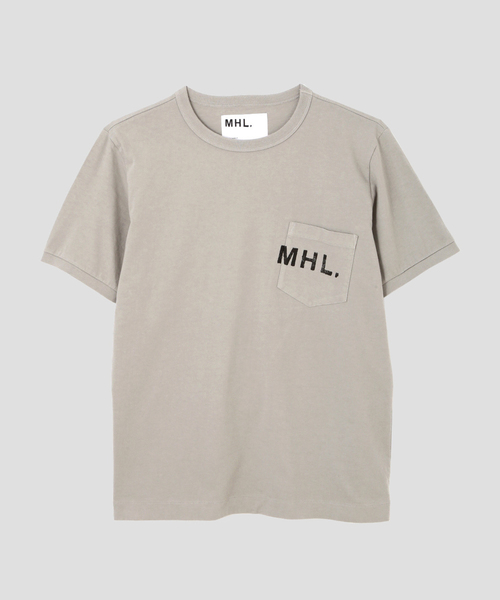 MHL.（エムエイチエル）の「PRINTED JERSEY(オンラインストア限定)（Tシャツ/カットソー・メンズ・ネイビー/ライトグレー・MEDIUM/LARGE/SMALL）」の2枚目の写真