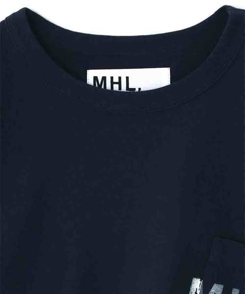 MHL.（エムエイチエル）の「PRINTED JERSEY(オンラインストア限定)（Tシャツ/カットソー・メンズ・ネイビー/ライトグレー・MEDIUM/LARGE/SMALL）」の3枚目の写真
