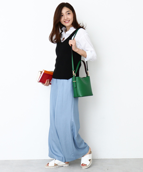 N.（N. Natural Beauty Basic）（エヌエヌナチュラルビューティーベーシック）の「◆あぜ編みタンクトップ（その他トップス・レディース・ブラック/ベージュ・MEDIUM）」の12枚目の写真