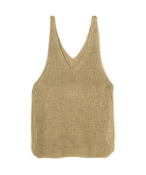 N.（N. Natural Beauty Basic）（エヌエヌナチュラルビューティーベーシック）の「◆あぜ編みタンクトップ（その他トップス・レディース・ブラック/ベージュ・MEDIUM）」の14枚目の写真