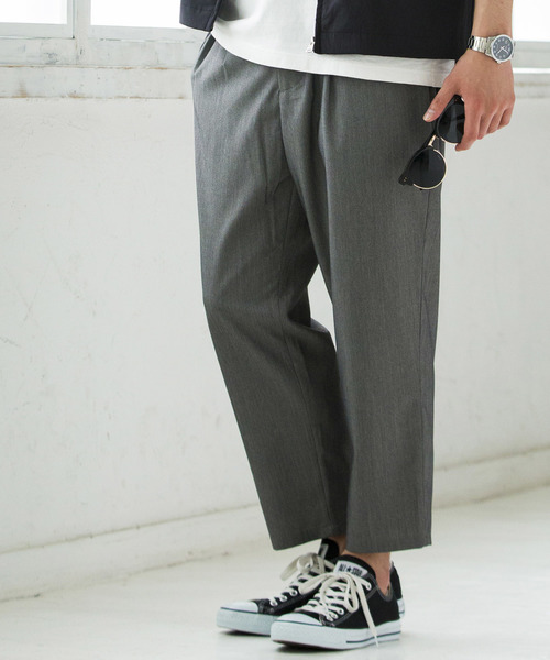 WEGO(ウィゴー)の「WEGO/ストレッチクロップドペグトップパンツ(スラックス・メンズ・ネイビー/ブラック/ライトグレー・MEDIUM/SMALL/LARGE)」の3枚目の写真