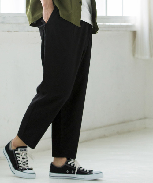 WEGO(ウィゴー)の「WEGO/ストレッチクロップドペグトップパンツ(スラックス・メンズ・ネイビー/ブラック/ライトグレー・MEDIUM/SMALL/LARGE)」の2枚目の写真