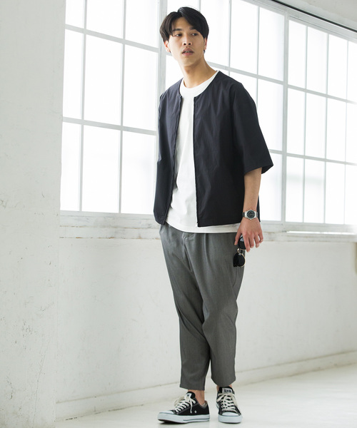 WEGO(ウィゴー)の「WEGO/ストレッチクロップドペグトップパンツ(スラックス・メンズ・ネイビー/ブラック/ライトグレー・MEDIUM/SMALL/LARGE)」の15枚目の写真