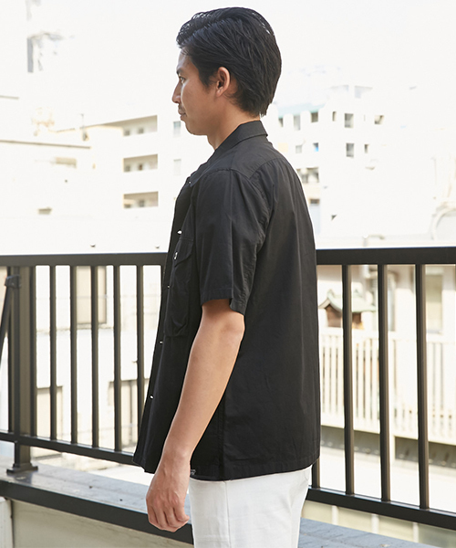 AZUL by moussy（アズールバイマウジー）の「ミリタリー半袖シャツ（シャツ/ブラウス・メンズ・ブラック/カーキ・LARGE/MEDIUM/SMALL）」の7枚目の写真