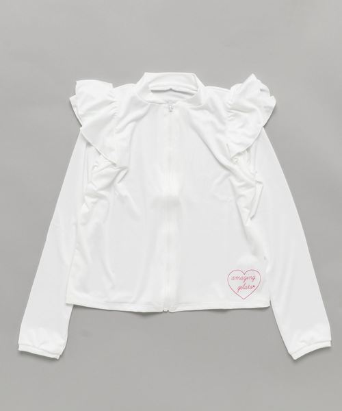 San Ai Resort 三愛水着楽園 サンアイリゾート サンアイミズギラクエン の Gelato 肩フリルラッシュガード 水着 Wear