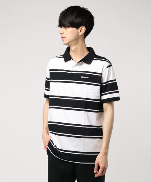 ELEMENT（エレメント）の「ELEMENT メンズ   ポロシャツ（ポロシャツ・メンズ・ブラック/ピンク・MEDIUM/X-LARGE/LARGE）」の2枚目の写真