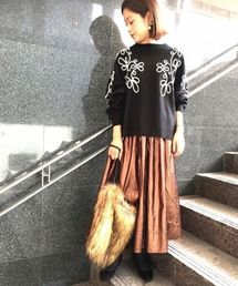 Editt by YECCA VECCA | シャイニーギャザースカート(スカート)