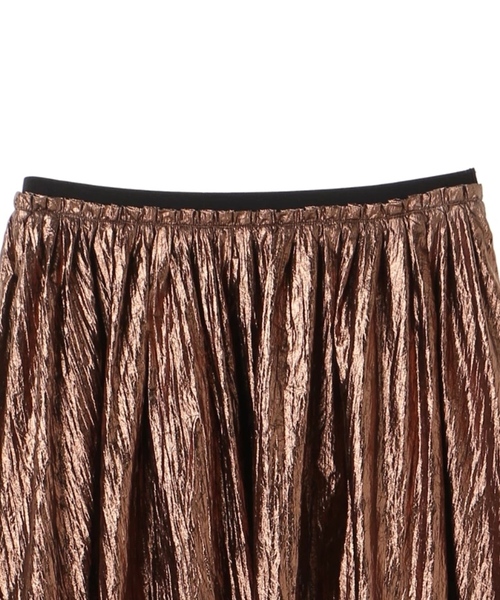 Editt by YECCA VECCA（エディットバイイェッカヴェッカ）の「シャイニーギャザースカート（スカート・レディース・シルバー/ゴールド/ブロンズ・FREE）」の5枚目の写真