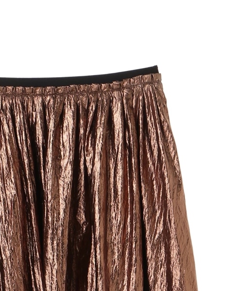 Editt by YECCA VECCA（エディットバイイェッカヴェッカ）の「シャイニーギャザースカート（スカート・レディース・シルバー/ゴールド/ブロンズ・FREE）」の6枚目の写真