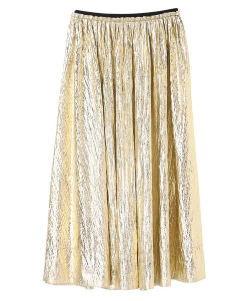 Editt by YECCA VECCA（エディットバイイェッカヴェッカ）の「シャイニーギャザースカート（スカート・レディース・シルバー/ゴールド/ブロンズ・FREE）」の22枚目の写真