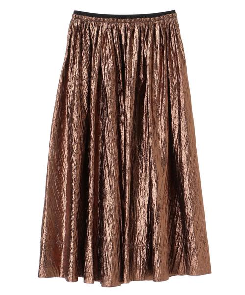 Editt by YECCA VECCA（エディットバイイェッカヴェッカ）の「シャイニーギャザースカート（スカート・レディース・シルバー/ゴールド/ブロンズ・FREE）」の21枚目の写真