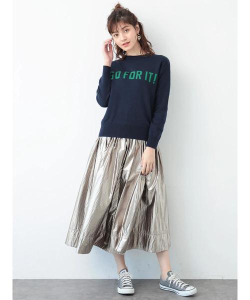 Editt by YECCA VECCA（エディットバイイェッカヴェッカ）の「シャイニーギャザースカート（スカート・レディース・シルバー/ゴールド/ブロンズ・FREE）」の17枚目の写真