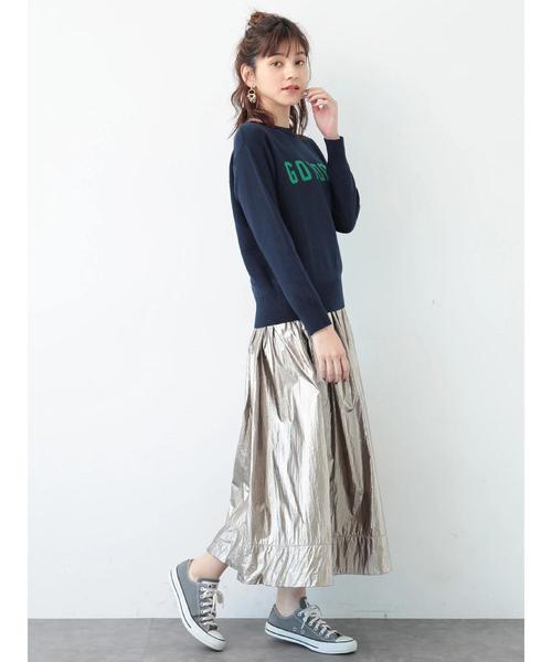 Editt by YECCA VECCA（エディットバイイェッカヴェッカ）の「シャイニーギャザースカート（スカート・レディース・シルバー/ゴールド/ブロンズ・FREE）」の16枚目の写真