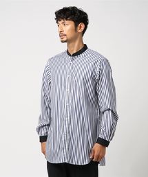 UNITED TOKYO | マルチストライプロングバンドカラーシャツ(シャツ/ブラウス)