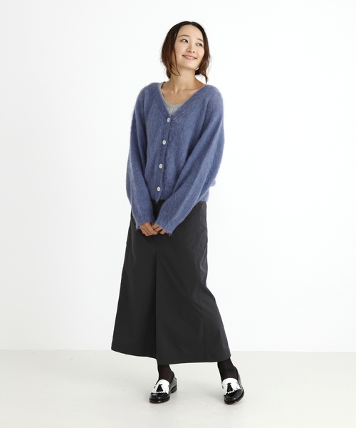 Munich（ミューニック）の「ブラッシュモヘアジャージーＶネックカーディガン（カーディガン/ボレロ・レディース・ブラウン/ピンク/イエロー/ブルー・FREE）」の11枚目の写真